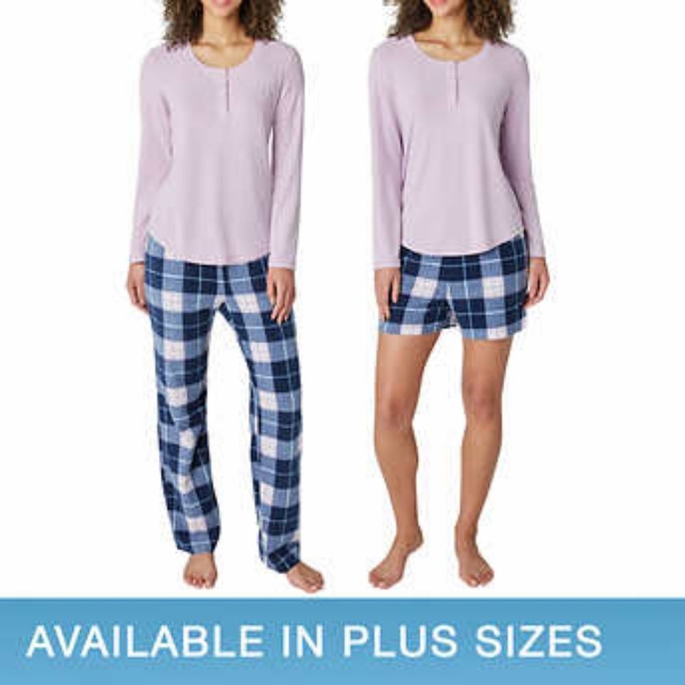Eddie Bauer Ladies' 3-Piece Waffle Fleece Pajama Set